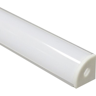 Профиль накладной для светодиодной ленты Feron, CAB280, угловой круглый, 2 м, цвет серебро