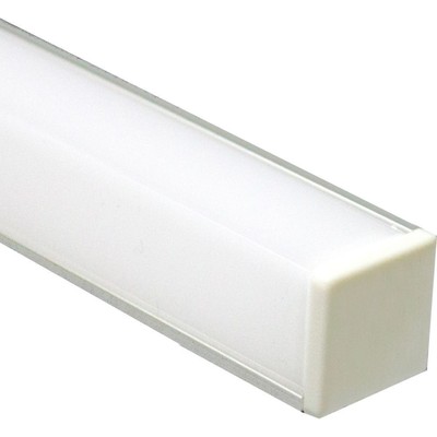 Профиль накладной для светодиодной ленты Feron, CAB281, угловой квадратный, 2 м, цвет серебро