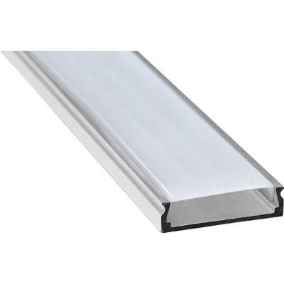 Профиль накладной для светодиодной ленты Feron, CAB263, широкий, 2 м, цвет серебро
