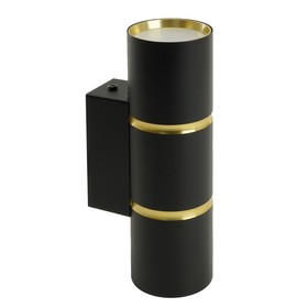 Светильник настенный Feron ML1860, IP20, 2хGU10, 35 Вт, 72х72х180 мм, цвет чёрный/золото