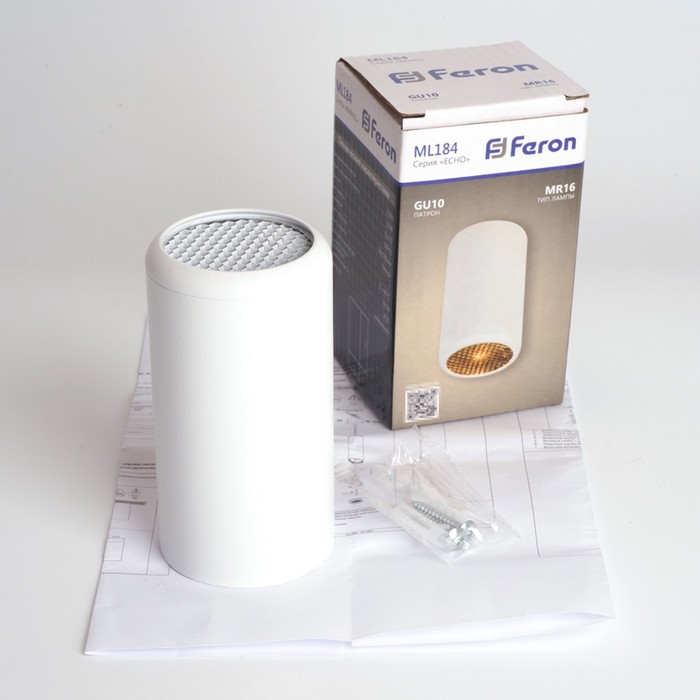 Светильник потолочный Feron ML184, IP20, GU10, 35 Вт, 54х54х100 мм, цвет белый - фото 1886099246