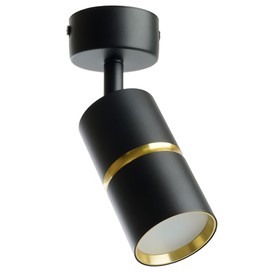 Светильник настенно-потолочный Feron ML1861, IP20, GU10, 35 Вт, 55х55х165 мм, цвет чёрный/золото