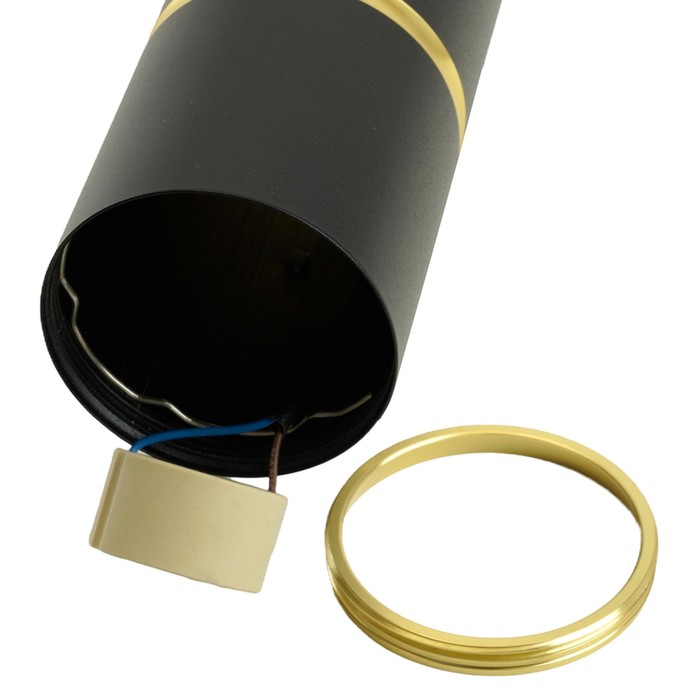 Светильник настенно-потолочный Feron ML1863, IP20, GU10, 3х35 Вт, 380х55х165 мм, цвет чёрный/золото - фото 1906718598
