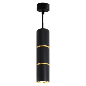 Светильник потолочный Feron ML1868, IP20, GU10, 35 Вт, 55х55х180 мм, цвет чёрный/золото