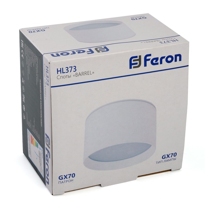 Светильник потолочный Feron HL373, IP44, GX70, 25 Вт, 115х115х73 мм, цвет белый - фото 1906718831
