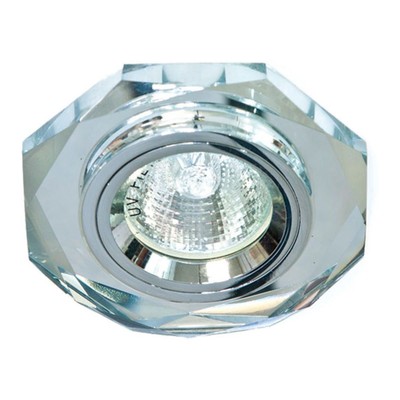 Светильник потолочный встраиваемый Feron, IP20, G5.3, 50 Вт, 90х90х22 мм, цвет хром