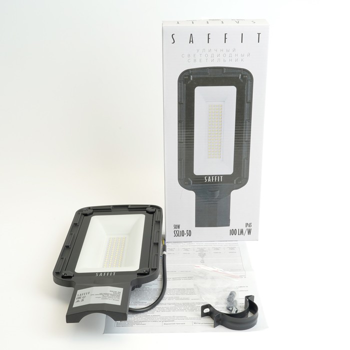 Светильник уличный Saffit SSL10-50, IP65, LED, 50 Вт, 45х148х342 мм, цвет чёрный - фото 1905265180