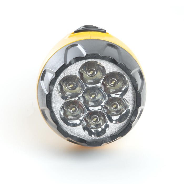 Фонарь аккумуляторный, 7 LED DC (свинцово-кислотная батарея), желтый, TH2294 (TH93B) - фото 1903804683
