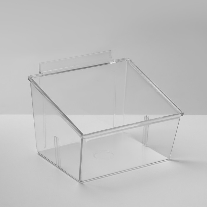 Полка-контейнер пластиковый F362, 14,8×12×10 см, цвет прозрачный - фото 1890545280