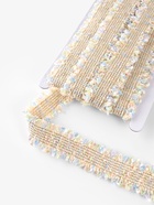 Тесьма декоративная «Твидовая», двусторонняя, 30 мм, 5±0.5 м, светло-бежевая - Фото 1