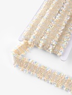 Тесьма декоративная «Твидовая», двусторонняя, 30 мм, 5±0.5 м, светло-бежевая - Фото 2