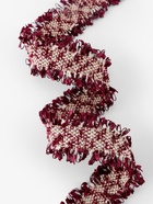 Тесьма декоративная «Твидовая», двусторонняя, 30 мм, 5±0.5 м, бордовая - Фото 4