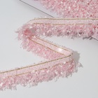 Тесьма декоративная «Твидовая», односторонняя, 35 мм, 5±0.5 м, розовая - Фото 2