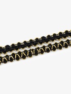 Тесьма декоративная «Шанель», 8 мм, 10±1 м, цвет чёрный, золотой - Фото 2