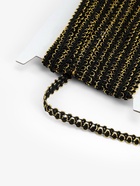 Тесьма декоративная «Шанель», 8 мм, 10±1 м, чёрная с золотой нитью - Фото 2