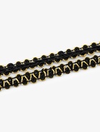 Тесьма декоративная «Шанель», 8 мм, 10±1 м, чёрная с золотой нитью - Фото 3