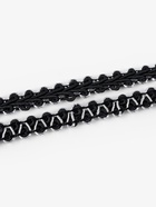 Тесьма декоративная «Шанель», 8 мм, 10±1 м, цвет чёрный, серебряный - Фото 2