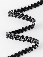 Тесьма декоративная «Шанель», 8 мм, 10±1 м, цвет чёрный, серебряный - Фото 3