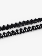 Тесьма декоративная «Шанель», 8 мм, 10±1 м, чёрная с серебряной нитью - Фото 3