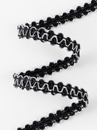 Тесьма декоративная «Шанель», 8 мм, 10±1 м, чёрная с серебряной нитью - Фото 4