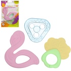 Прорезыватели силиконовые для зубов Крошка Я «Грызунки», с погремушкой, набор 3 шт. - Фото 2
