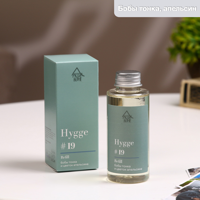 Наполнитель для ароматического диффузора Хюгге #19 Бобы тонка и цветок апельсина 100 мл - Фото 1