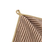 Набор полотенец «Полоска», размер 30x70 см, 70x130 см, цвет коричневый - Фото 4