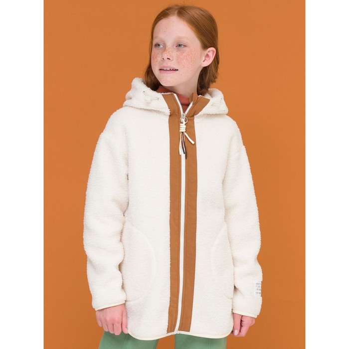 Куртка для девочек, рост 128 см, цвет молочный - Фото 1