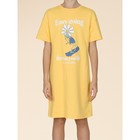 Ночная сорочка для девочек, рост 92 см, цвет жёлтый - фото 110074286