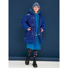 Пальто для девочек, рост 146 см, цвет синий - Фото 9