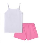 Пижама женская (майка, шорты), цвет розовый/белый, размер 44 - Фото 4