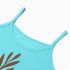 Пижама женская (майка, шорты), цвет ментол, размер 50 - фото 24355849