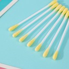 Ватные палочки желтый 100 шт в п/эт пакете - фото 24007638