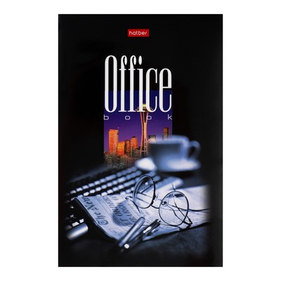 Блокнот А5, 96 листов "Офис-очки", обложка мелованный картон, глянцевая ламинация