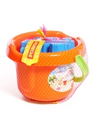 Набор игрушек для песочницы, 6 предметов: ведро, ситечко, совок, грабельки, формочки - Фото 10