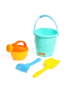 Набор игрушек для песочницы, 4 предмета: ведро, лопатка, грабельки, лейка, МИКС - Фото 3