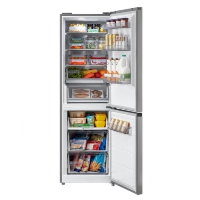 Холодильник Midea MDRB470MGF46O, двухкамерный, класс А+, 360 л, No Frost, серебристый