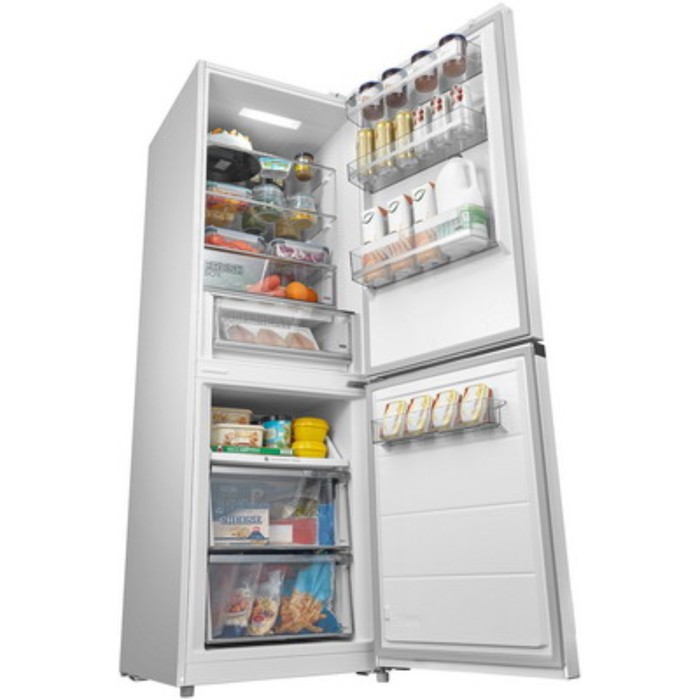 Холодильник Midea MDRB470MGF01O, двухкамерный, класс А+, 360 л, No Frost, белый