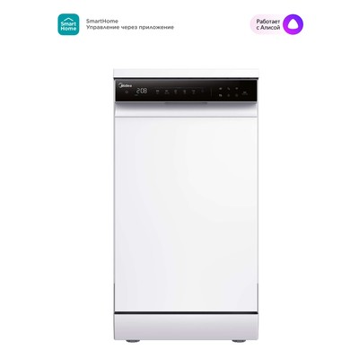 Посудомоечная машина Midea MFD45S510Wi, класс А++, 10 комплектов, 10 режимов, белая