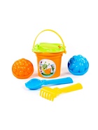 Набор игрушек для песочницы, 6 предметов: ведро, ситечко, совок, грабельки, формочки, МИКС - Фото 3
