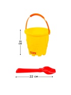 Набор игрушек для песочницы, 6 предметов: ведро, лопатка, 4 формочки - Фото 2