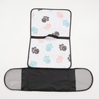 Сумка - переноска для животных каркасная,  50 х 25 х 28 см белая с лапками - фото 44538856