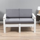 Диван прямой двухместный «Айдаха», ППУ, велюр, цвет графит/белый - Фото 2