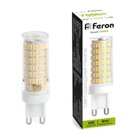 Лампа светодиодная Feron, G9, 9 Вт, 175-265 В, белый свет