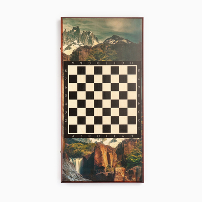 Нарды "Лев" деревянная доска 60 х 60 см, с полем для игры в шашки