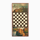 Нарды деревянные большие, настольная игра "Лев", 40 х 40 см, с шашками - Фото 2