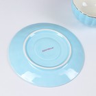 УЦЕНКА Чайный сервиз «Вивьен», 6 чашек 200 мл, 6 блюдец d=15 см, голубой - Фото 3