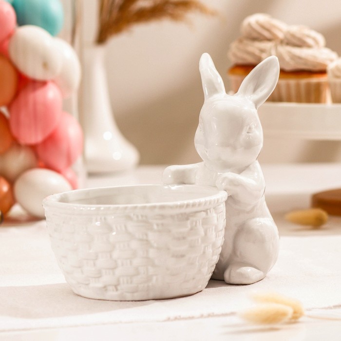 УЦЕНКА Конфетница «Зайка», 18,5×13,3×16,5 см - Фото 1