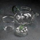 Чайник заварочный со стеклянным ситом "Грин" 750 мл, 21х15х11,5 см - Фото 3