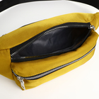 Поясная сумка на молнии, 2 наружных кармана, цвет жёлтый - Фото 5
